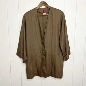 Vintage Anne Klein 100% Linen Coat. Size Medium.